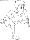 baseball player with bat coloring page